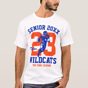 Senior Football Team Custom Colour Sports Game Day T-Shirt