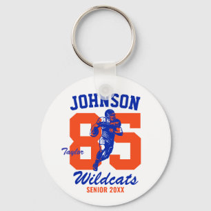 Senior Football Team High School Sports Game Day Key Ring