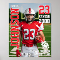 Senior Football Team Photo Gift Sports Player