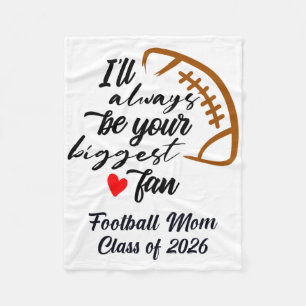 Senior Footll Mum Cl Of 2026 Graduation Graduate  Fleece Blanket