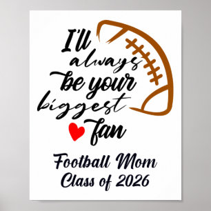 Senior Footll Mum Cl Of 2026 Graduation Graduate  Poster