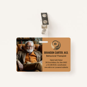 Senior Gentleman Therapist ID Badge
