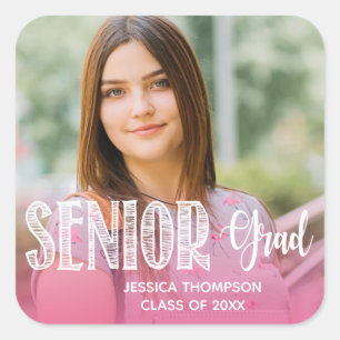 Senior Grad   photo Graduation party sticker