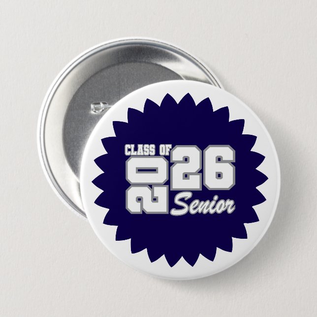 Senior Grad Pin Button (Front & Back)