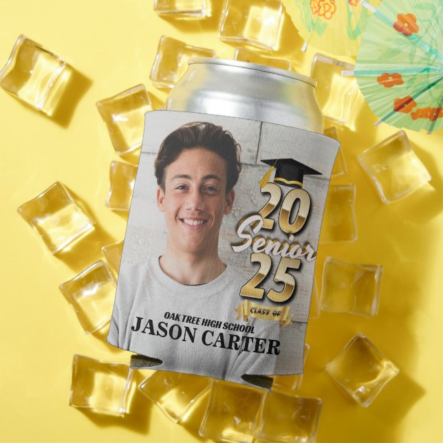 Senior Graduate Class of 2025 Graduation Photo Can Cooler (In Situ Summer)