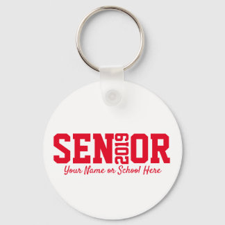 Senior Graduation Block Letter Class of 2019 Key Ring