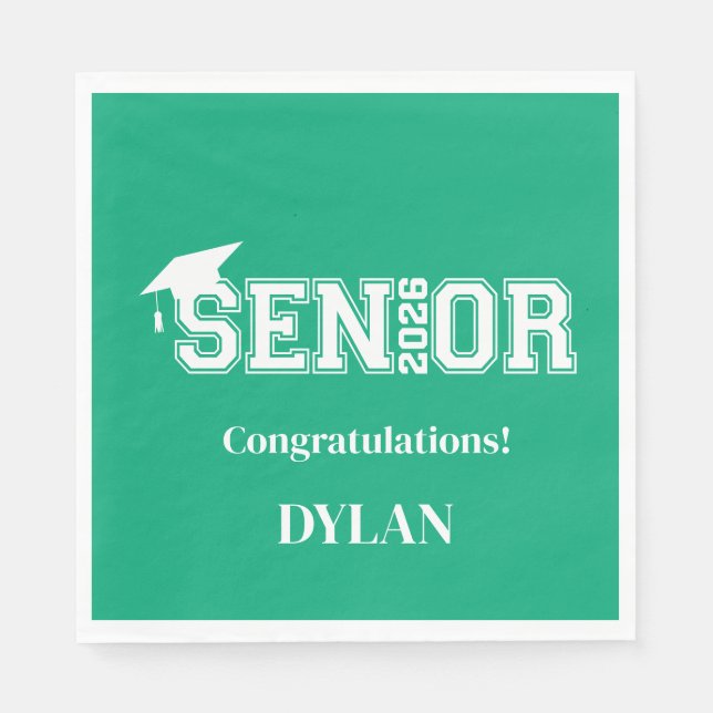 Senior Graduation Cap Napkins (Front)