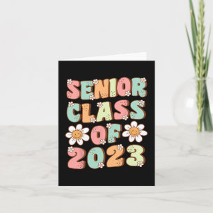 Senior Graduation Cute Groovy Senior Cl Of 2023 Card