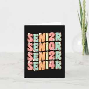 Senior Graduation Cute Groovy Senior Cl Of 2024  Card