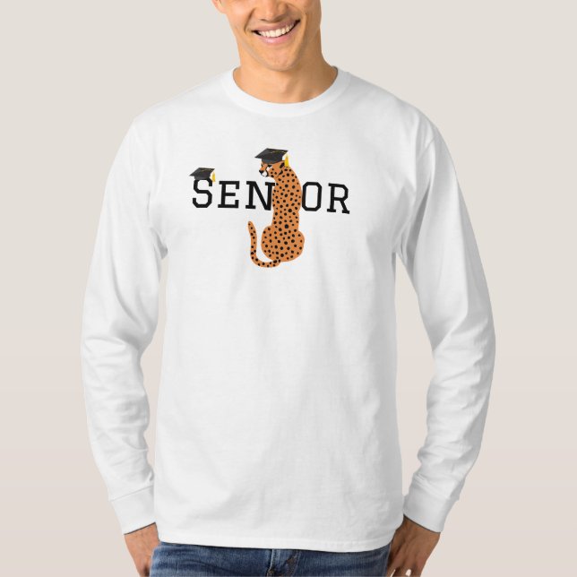 Senior Graduation Leopard Sweatshirt T-Shirt (Front)