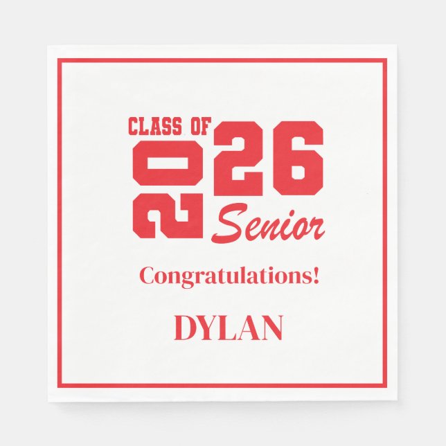 Senior Graduation Paper Napkins (Front)