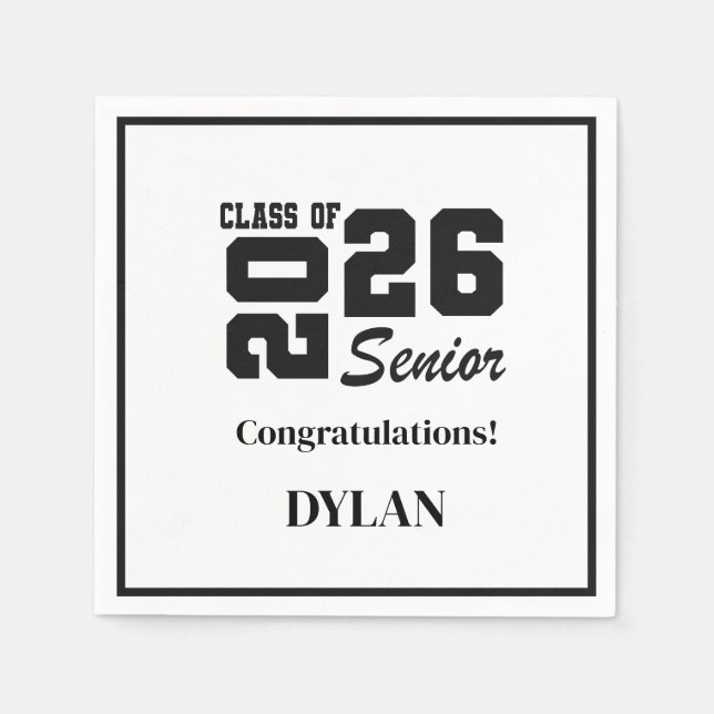 Senior Graduation Paper Napkins (Front)
