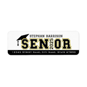 Senior Graduation Return Address Labels