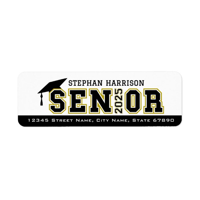 Senior Graduation Return Address Labels (Front)