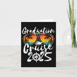 Senior Graduation Trip Cruise 2025 Retro Ship Part Card