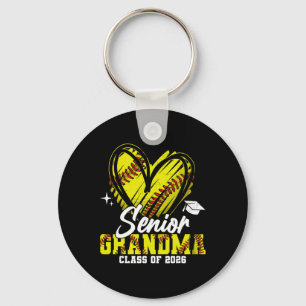 Senior Grandma Cl Of 2026 Softball Graduation Hear Key Ring