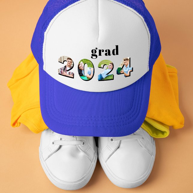 Senior High School Class Of 2024 Photo Graduation Trucker Hat (Senior High School Class Of 2024 Photo Graduation Trucker Hat)