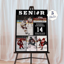 Senior Hockey Player Name Number 5 Photo Collage