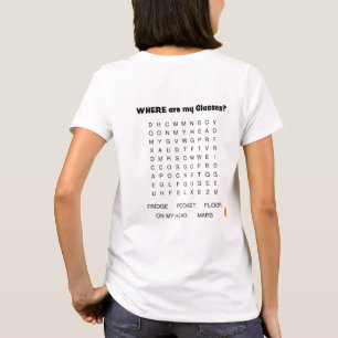 SENIOR HUMOR: Puzzle (back) + Solution (pocket) T- T-Shirt