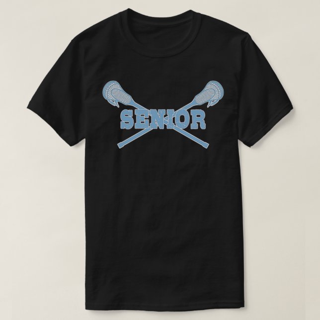 Senior Lacrosse LAX Sticks T-Shirt (Design Front)
