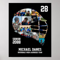Senior Lacrosse Player Custom Photo Collage