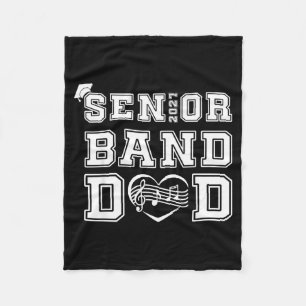 Senior marching band dad class of 2027 senior nigh fleece blanket