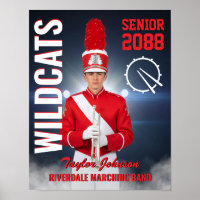 Senior Marching Band Member Custom Photo Sports