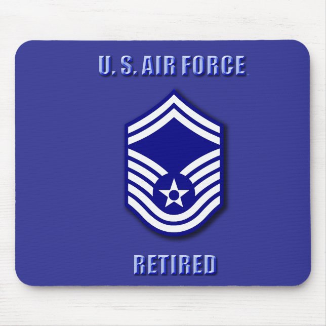Senior Master Sergeant USAF Mini Basketball Hoop Mouse Pad (Front)