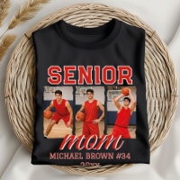 Senior Mom Basketball Photo Collage Custom Name