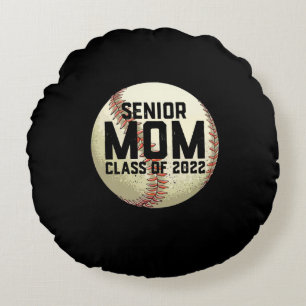 Senior Mom Class of 2022 Baseball Mom Round Cushion