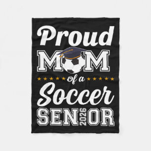 Senior mom class of 2026 soccer mom graduation fleece blanket