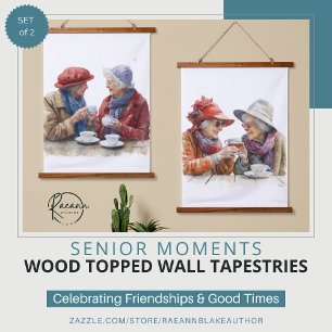 Senior Moments Wood Topped Wall Tapestry