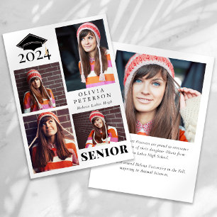 SENIOR Multi Photo Collage Graduation Announcement