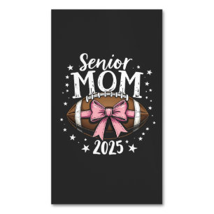 Senior Mum 2025 Class of Graduation Football  Magnetic Business Card