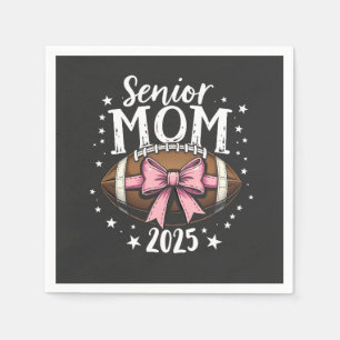 Senior Mum 2025 Class of Graduation Football  Napkin