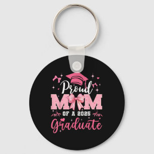 Senior Mum 2025 Graduation Proud Mum Coquette Bow  Key Ring