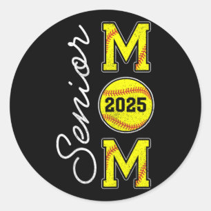 Senior Mum 2025 Softll Mummy Cl Of 2025 Graduation Classic Round Sticker