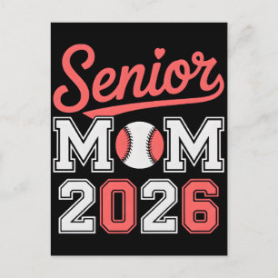 Senior Mum 2026 Baseball Proud Family Sports Shirt Postcard