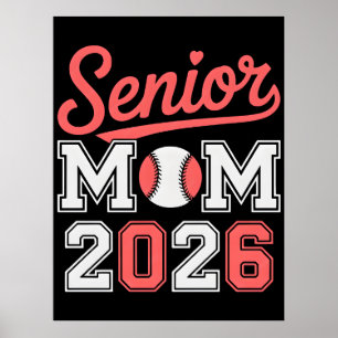 Senior Mum 2026 Baseball Proud Family Sports Shirt Poster