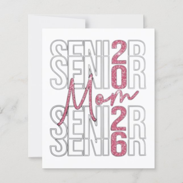 ✨ Senior Mum 2026 Glitter Design (Front)