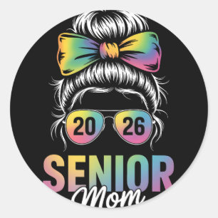 Senior Mum 2026 Proud Parent Graduation Back To Sc Classic Round Sticker