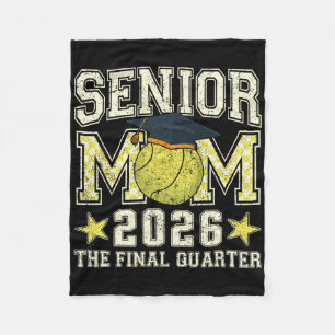 Senior Mum 2026 Tennis Graduation Quarter Men Wome Fleece Blanket