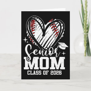 Senior Mum Cl Of 2026 Baseball Graduation Heart Card