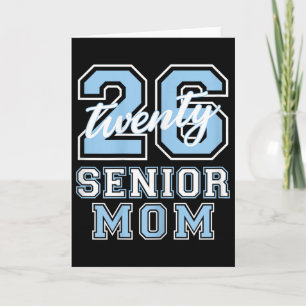 Senior Mum Cl Of 2026 Graduation Pale Blue Letters Card