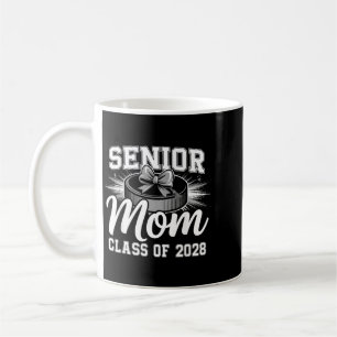 Senior Mum Cl Of 2028 Coquette Bow Hockey Coffee Mug