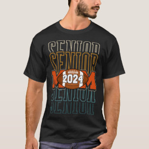 Senior Mum Class Of 2024 Football Graduation Mama T-Shirt