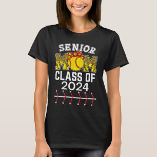 Senior Mum Class Of 2024 Softball Graduation Mama  T-Shirt