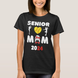 Senior Mum Class Of 2024 Softball Mum Graduation T-Shirt