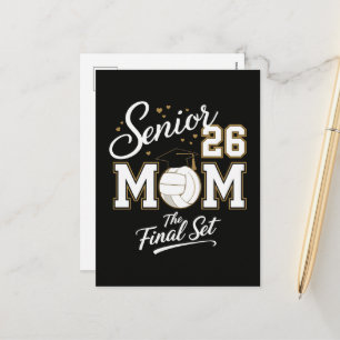 Senior Mum Class of 2026 Volleyball Holiday Postcard