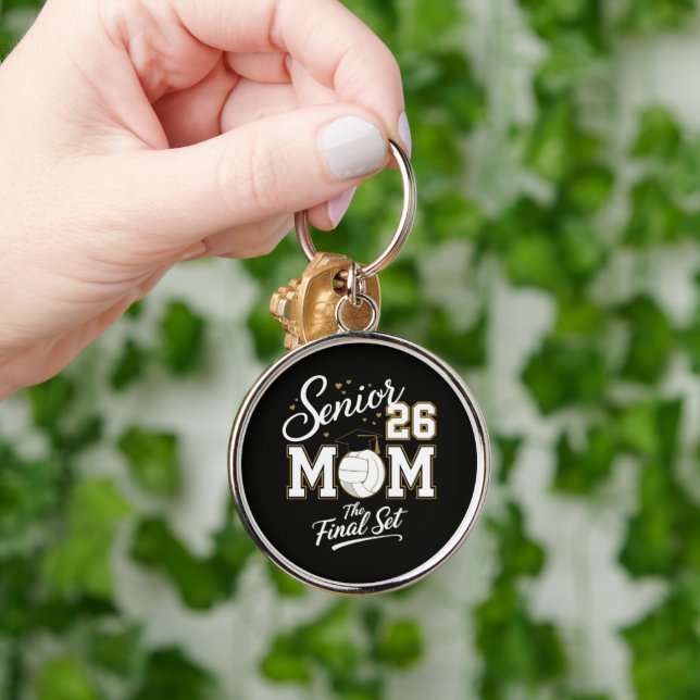 Senior Mum Class of 2026 Volleyball Key Ring (Hand)